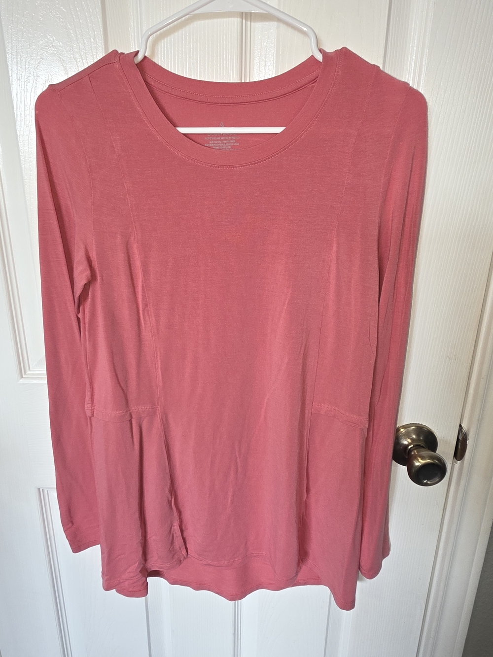 Cuddl Duds Long-Sleeve Rose Pink Tunic Top